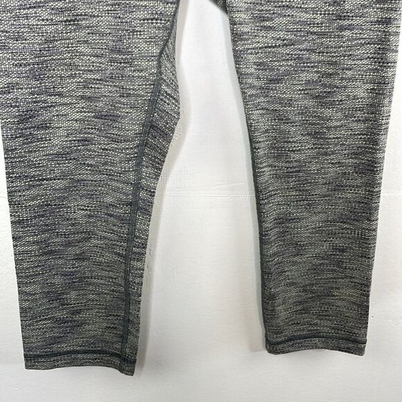 Lululemon Wunder Under Crop 6 Diamond Jacquard Space Dye Slate Clarity Yellow - Picture 3 of 13